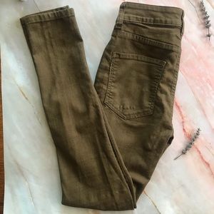 Carmar olive green skinny jeans A64